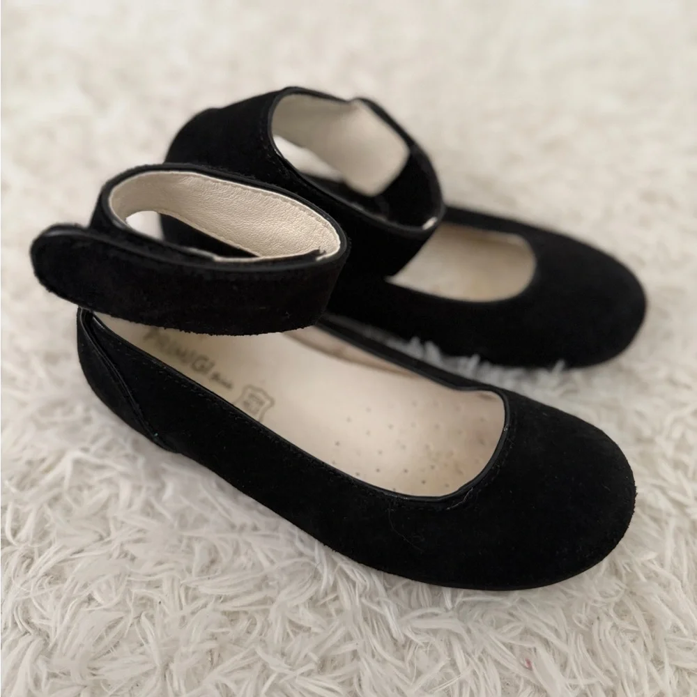 Primigi Black Suede Mary Jane Flats Girls Size 29 (US 11.5) - Picture 2 of 4